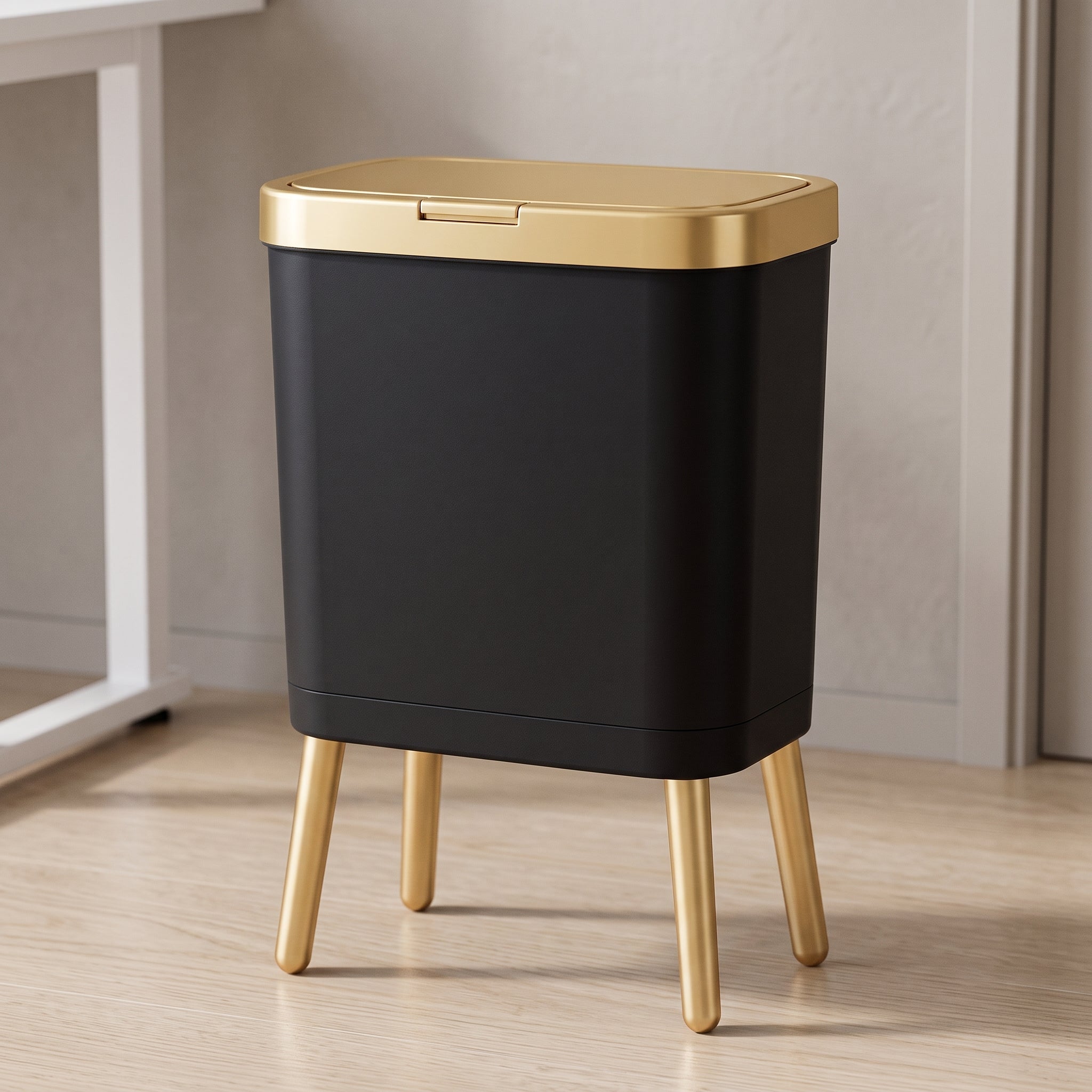15L Modern Trash Can with Elevated Legs