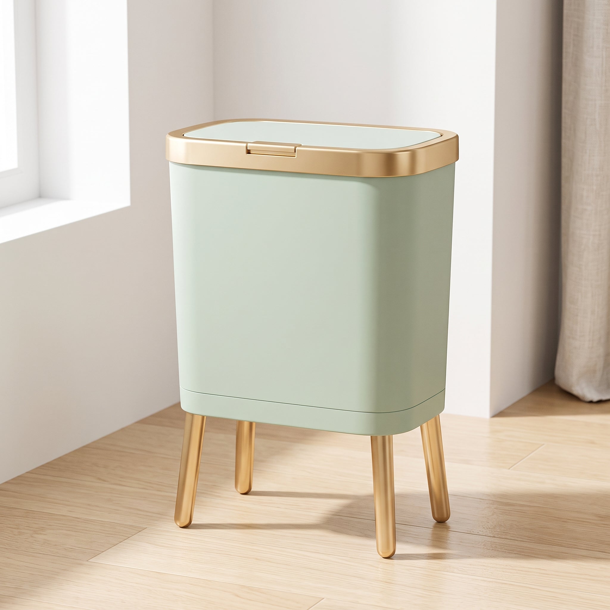 15L Modern Trash Can with Elevated Legs