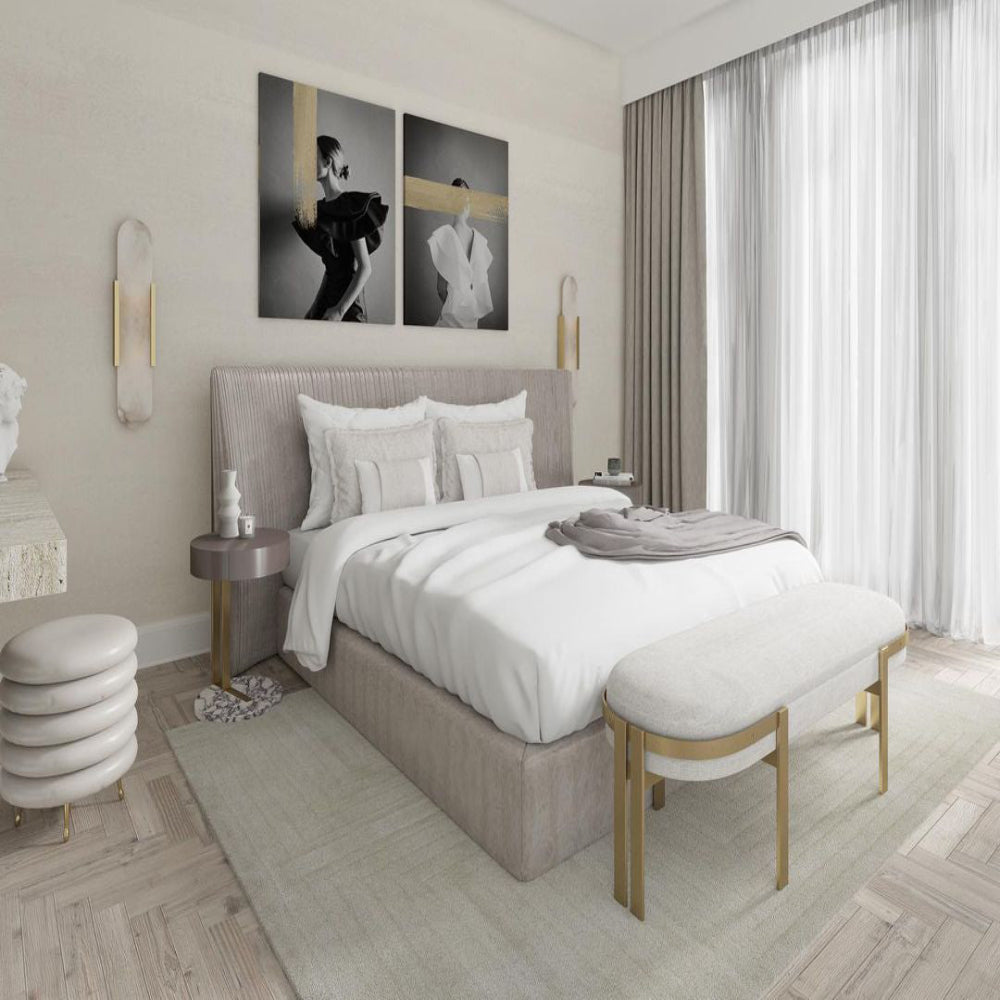 Marble Wall Light - Cylindrical Bedside Sconce