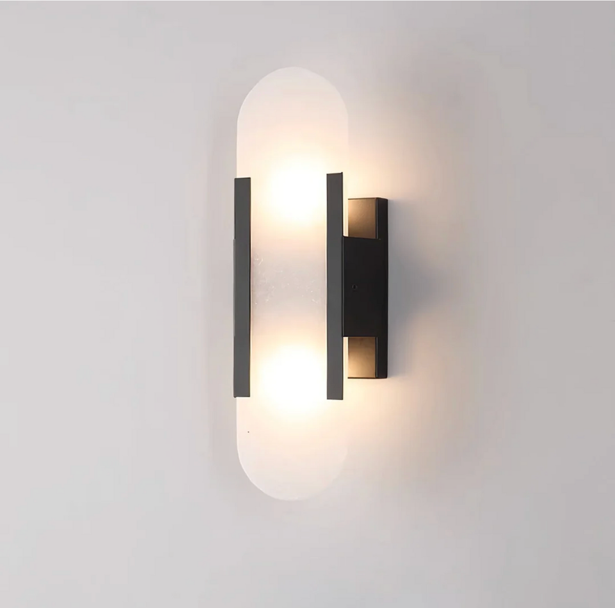 Marble Wall Light - Cylindrical Bedside Sconce