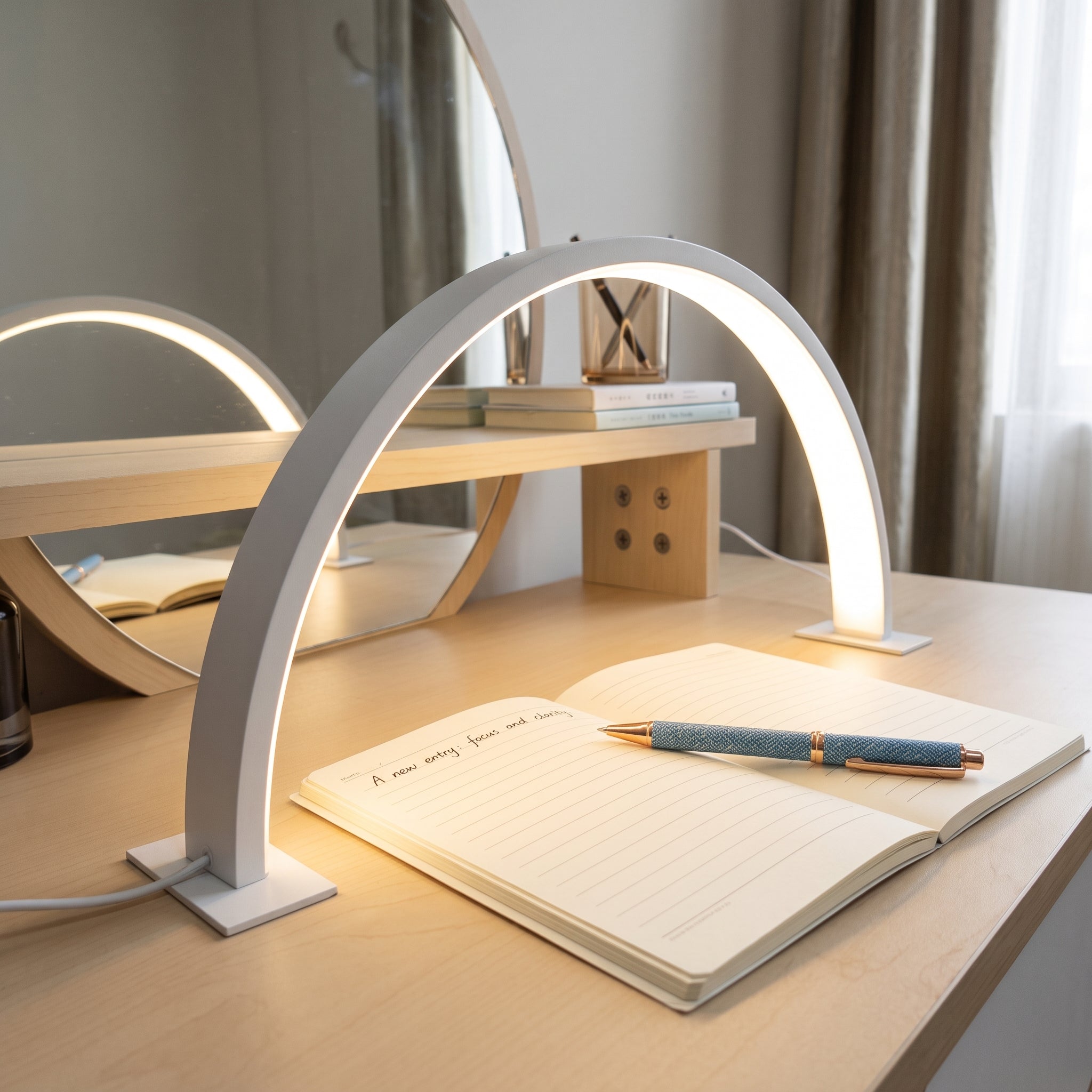 Crescent Moon LED Desk Lamp
