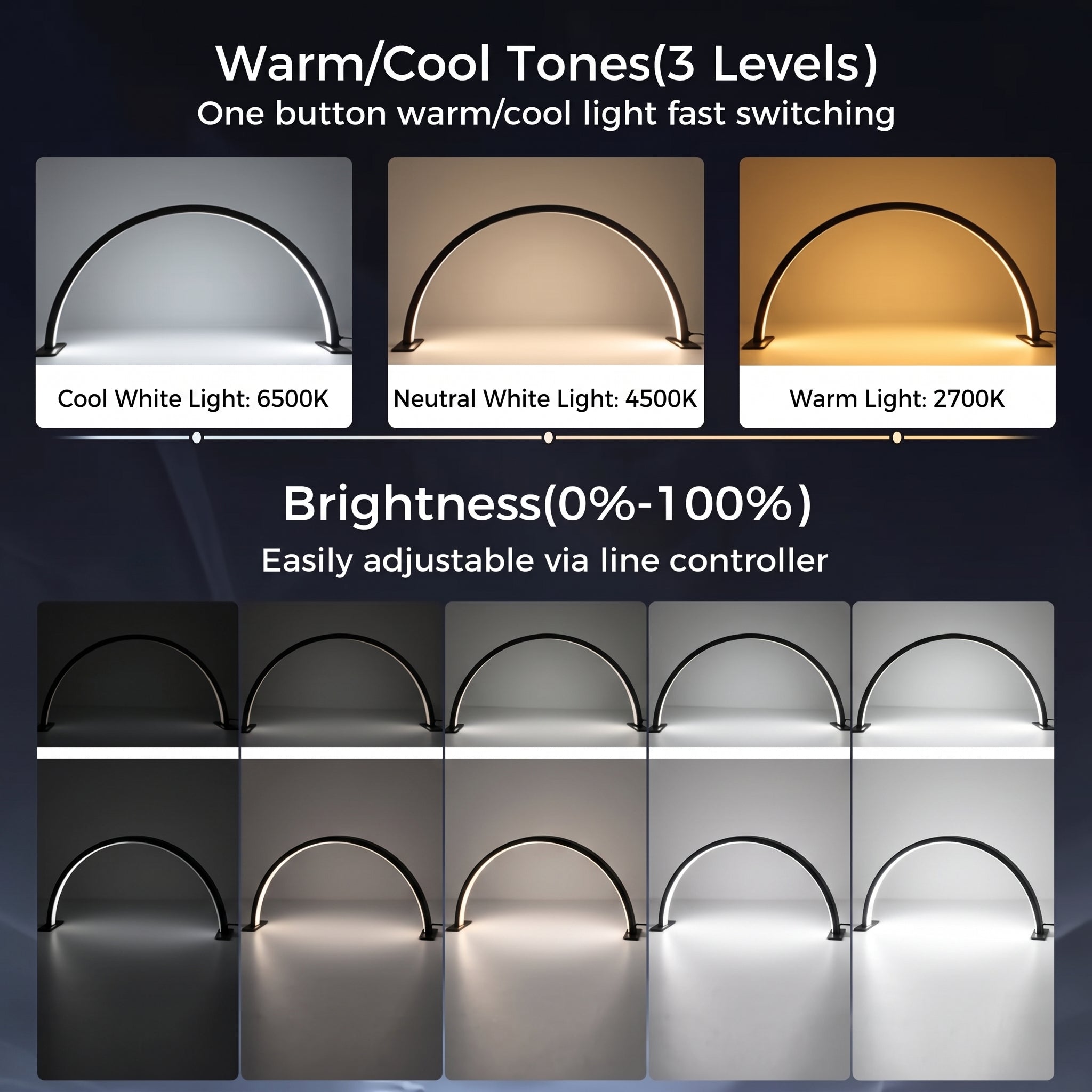 Crescent Moon LED Desk Lamp