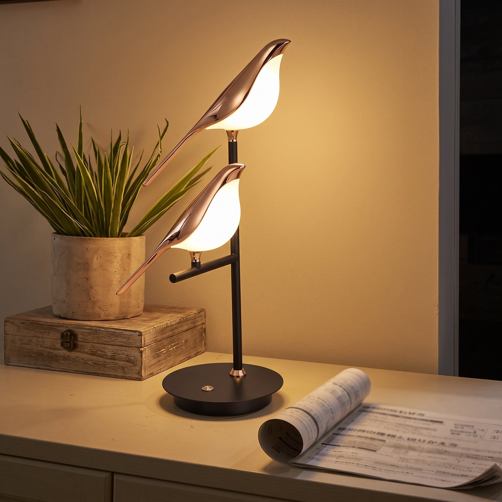 Golden Birdlight Nordic Wall Lamp