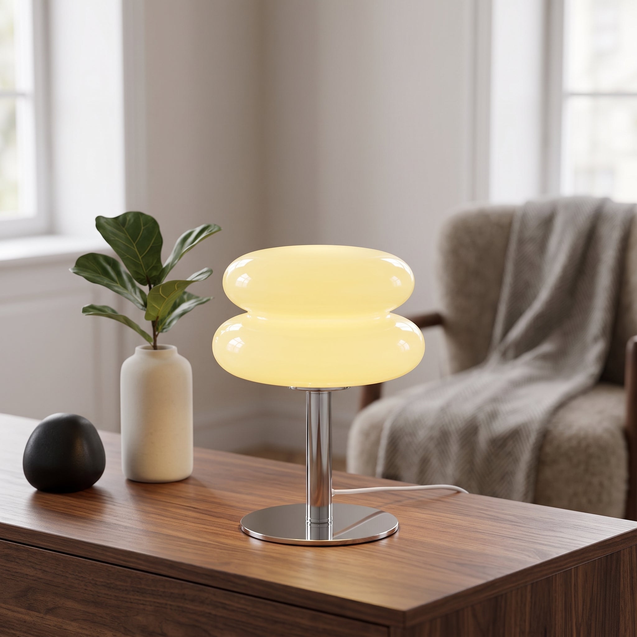 Italian Designer Glass Table Lamp