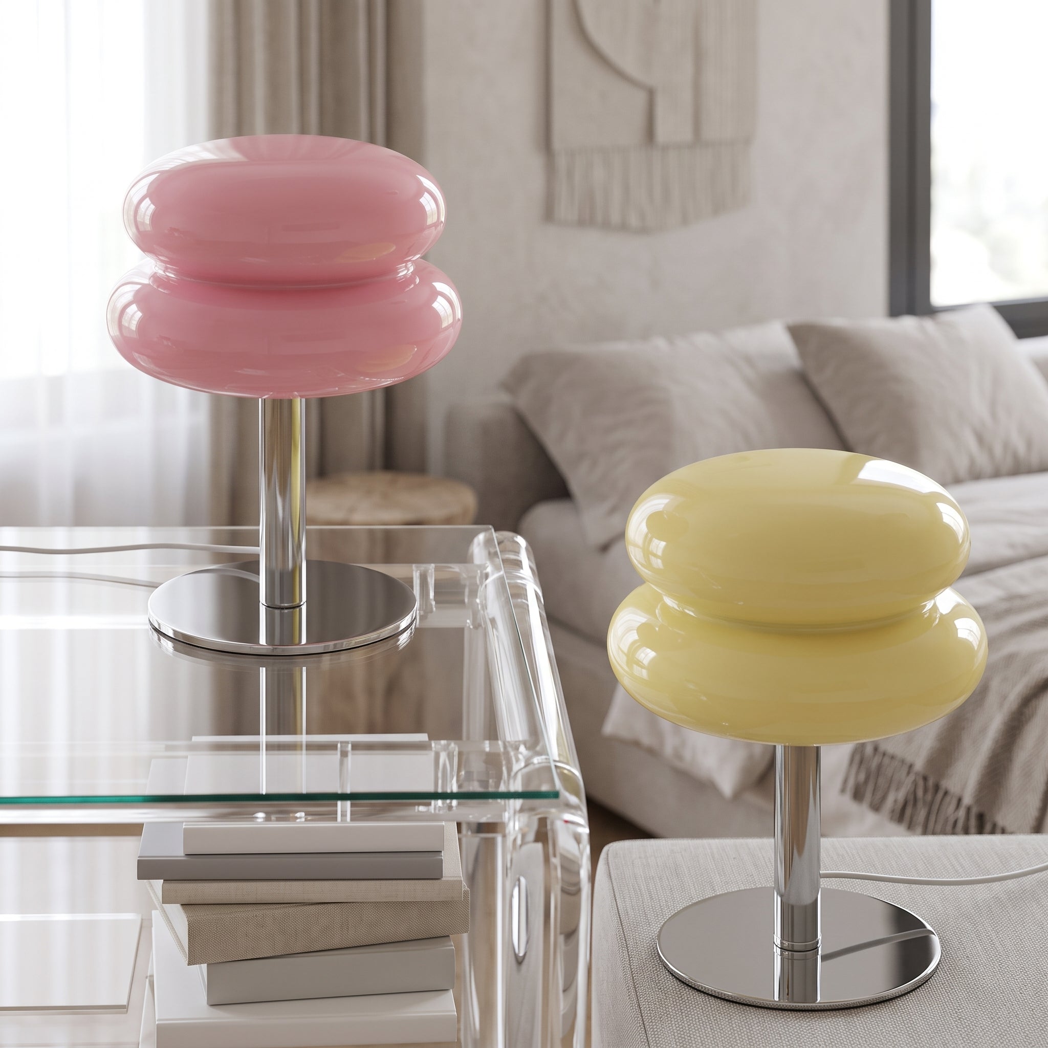 Italian Designer Glass Table Lamp