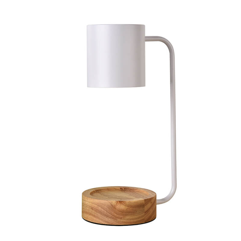 Wood Base Candle Warmer Lamp