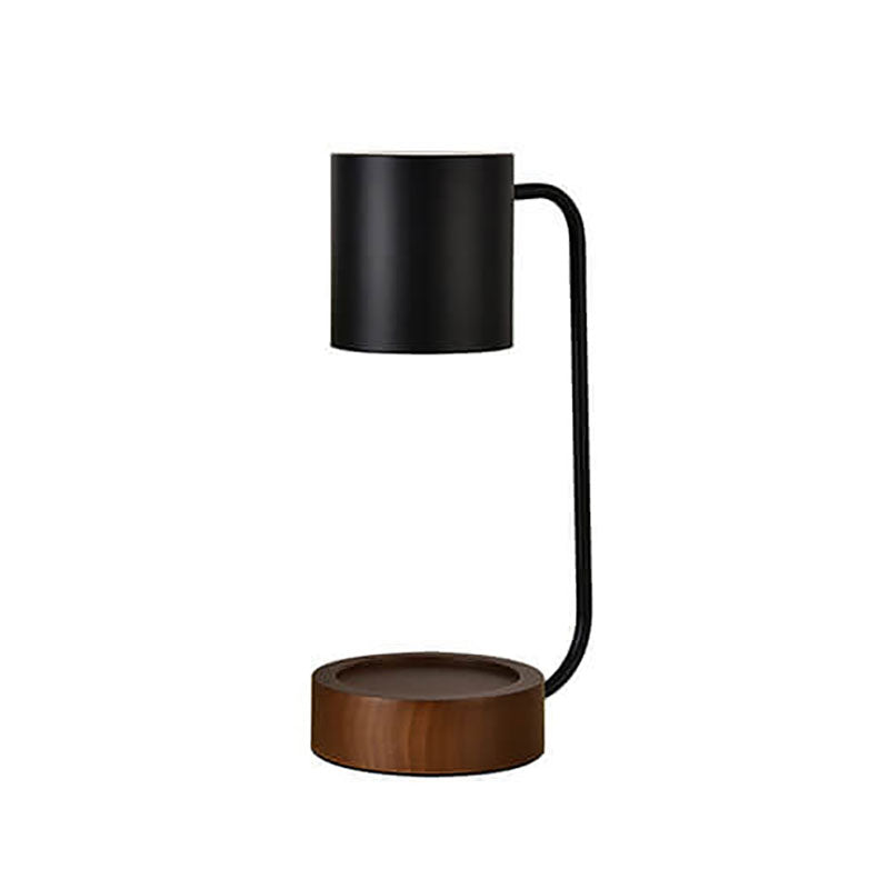 Wood Base Candle Warmer Lamp