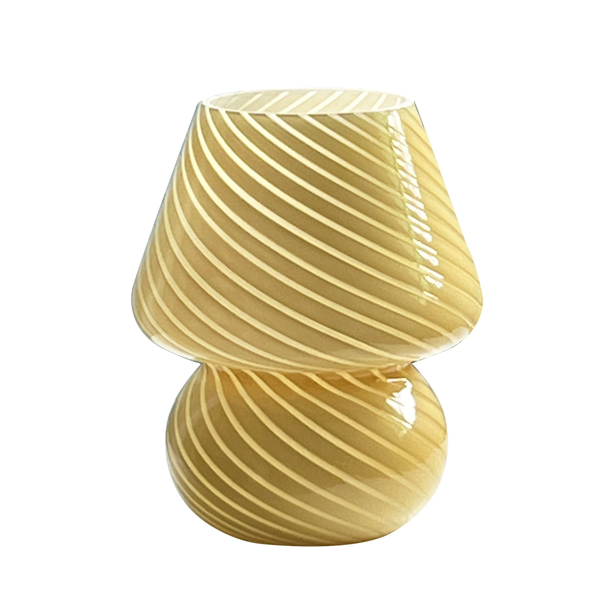 Murano-Style Glass Mushroom Lamp – USB Dimmable Table Light
