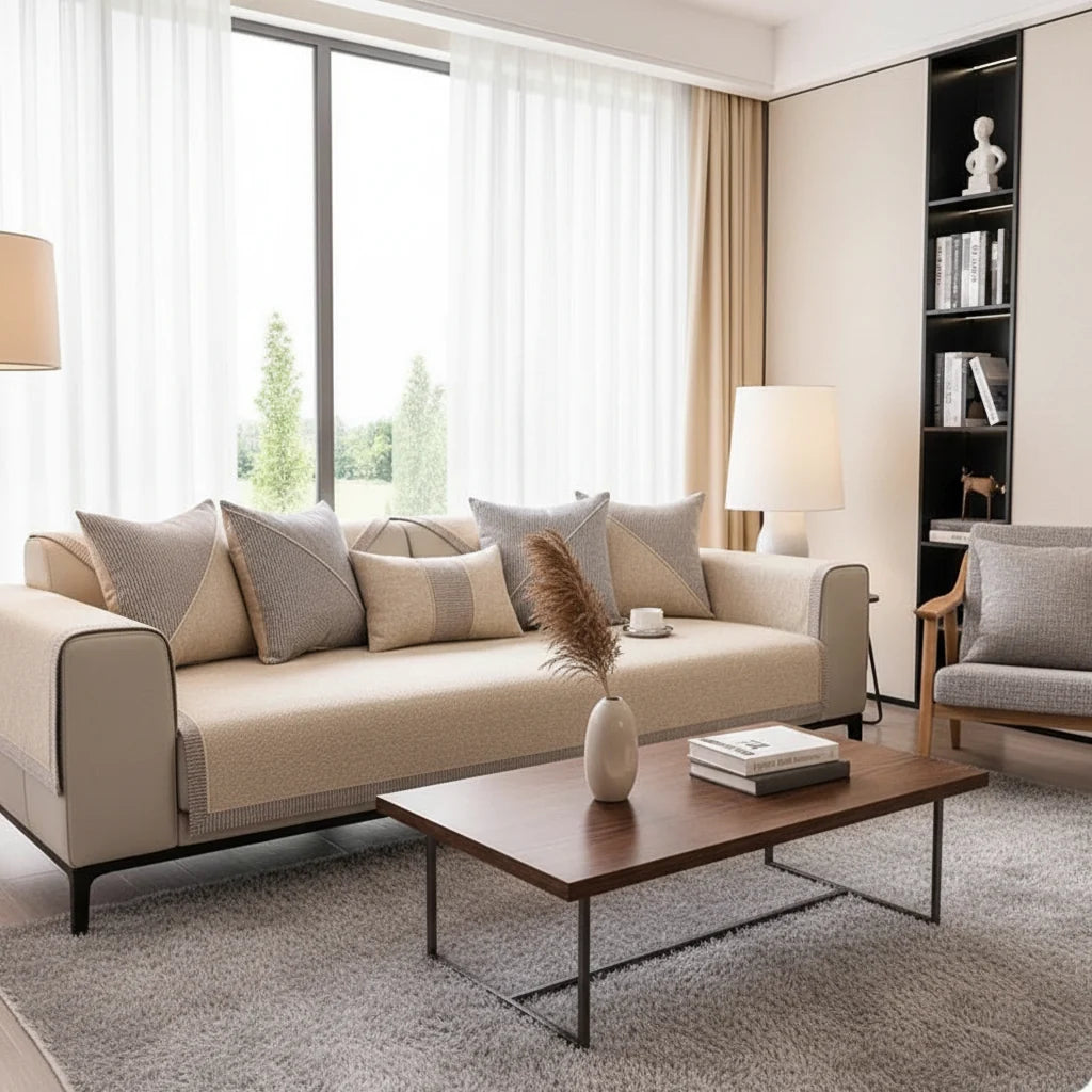 Cotton-Linen Sofa Cover