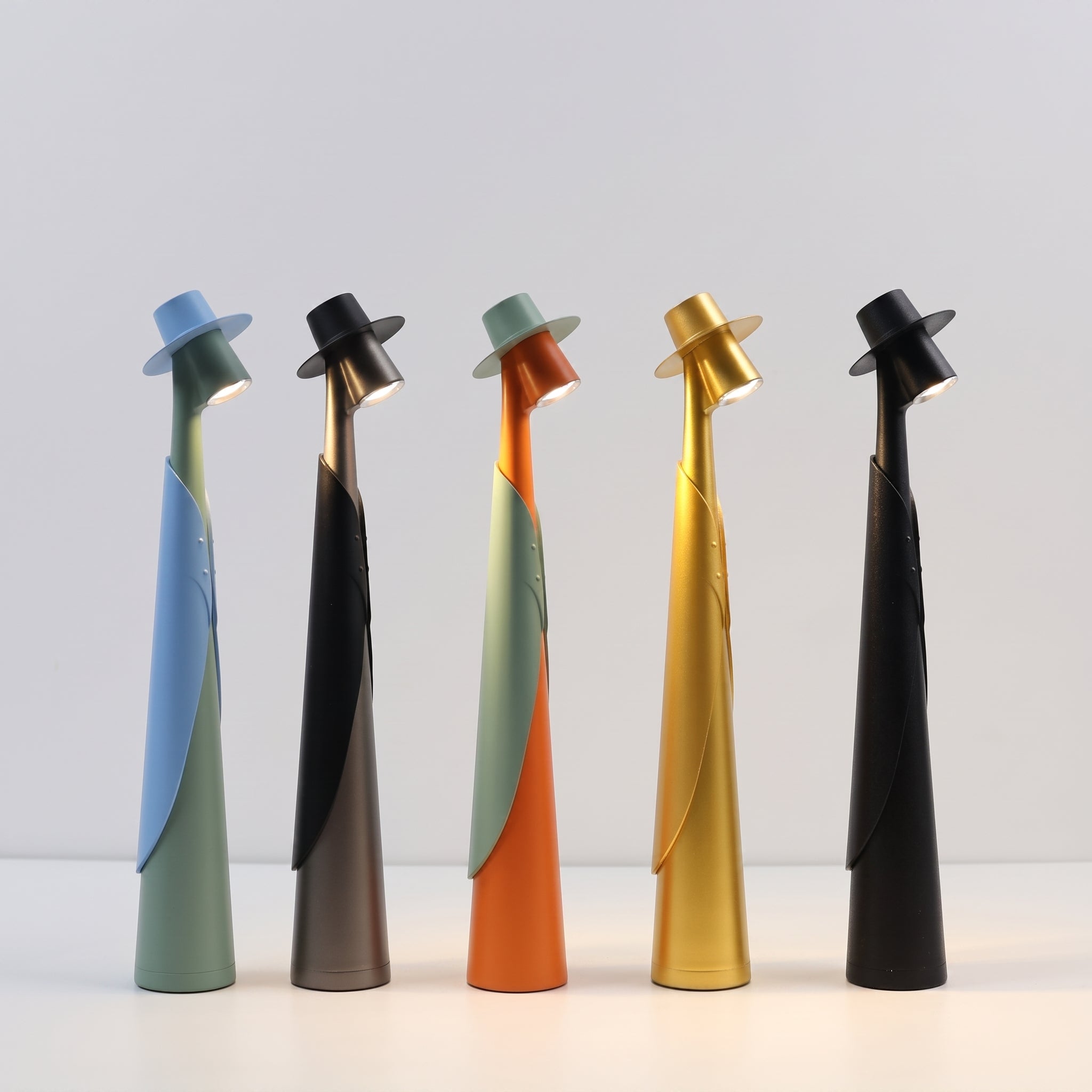 Sculptural Hat Figure LED Desk Lamp
