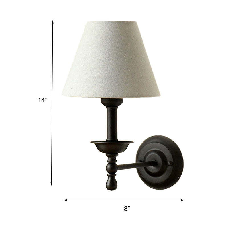 Fabric Cone Wall Light