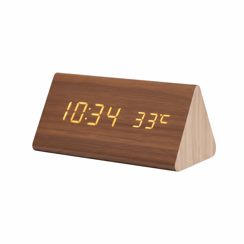 Sound-Activated Wooden Clock