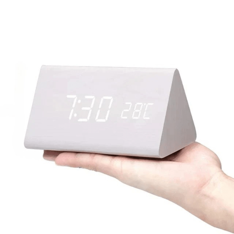 Sound-Activated Wooden Clock