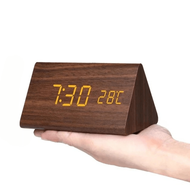 Sound-Activated Wooden Clock