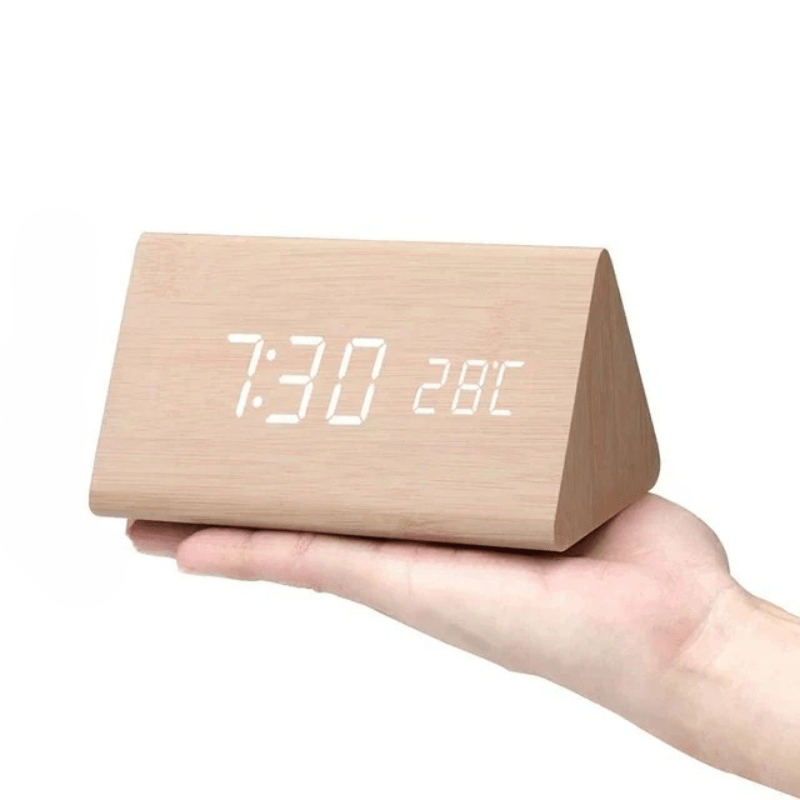 Sound-Activated Wooden Clock