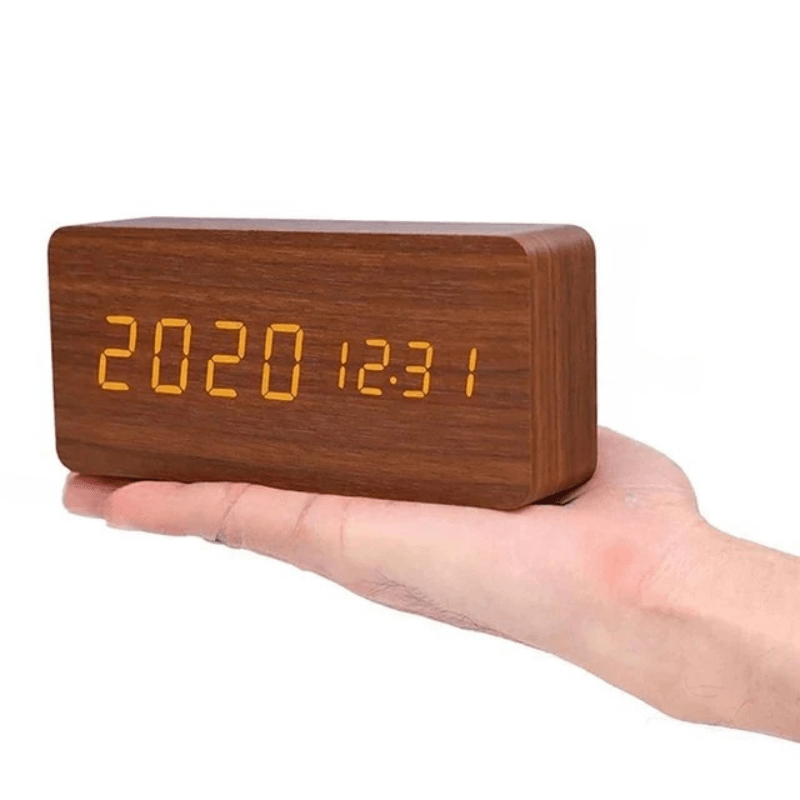 Sound-Activated Wooden Clock
