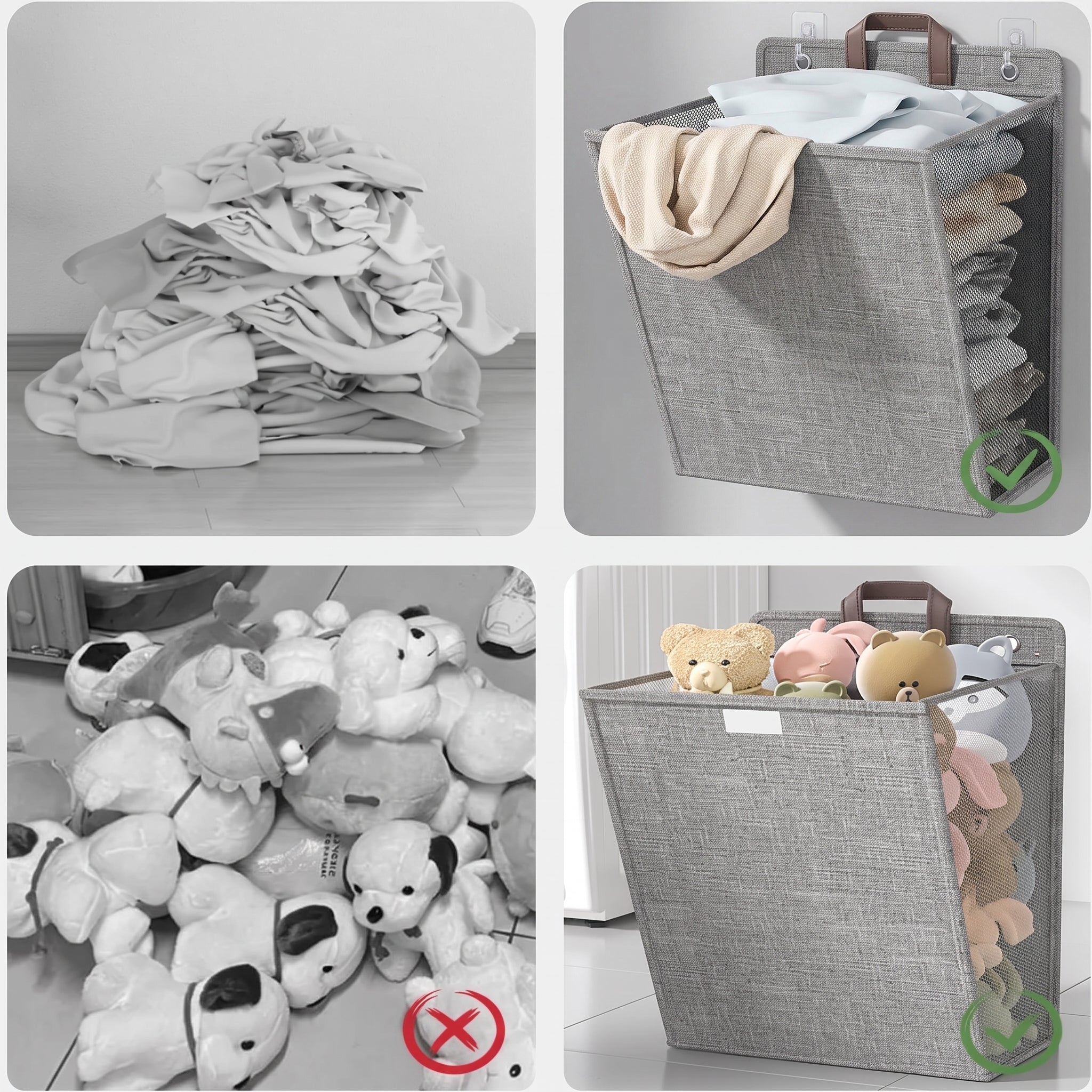 Wallora Wall-Mounted Linen Laundry Basket