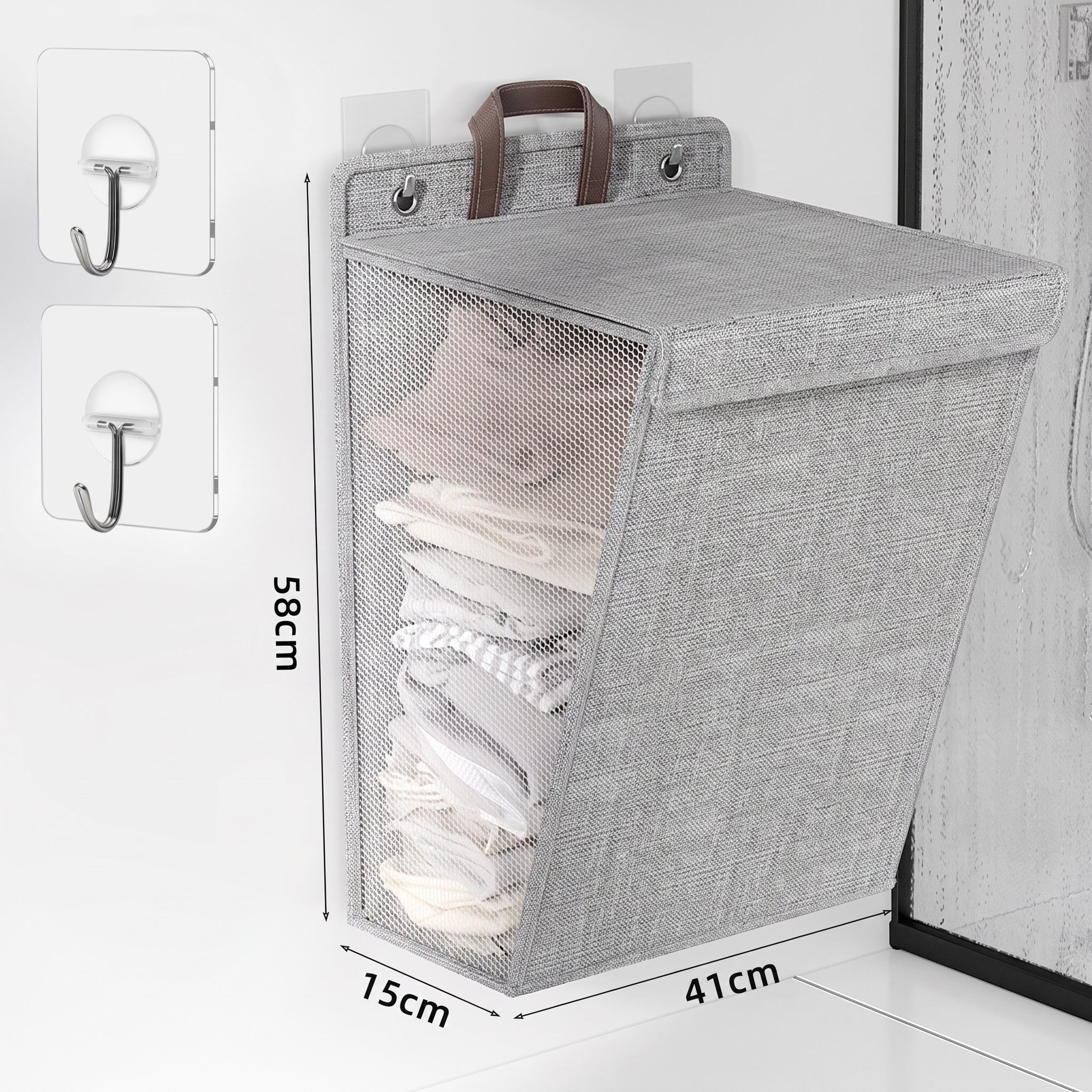 Wallora Wall-Mounted Linen Laundry Basket