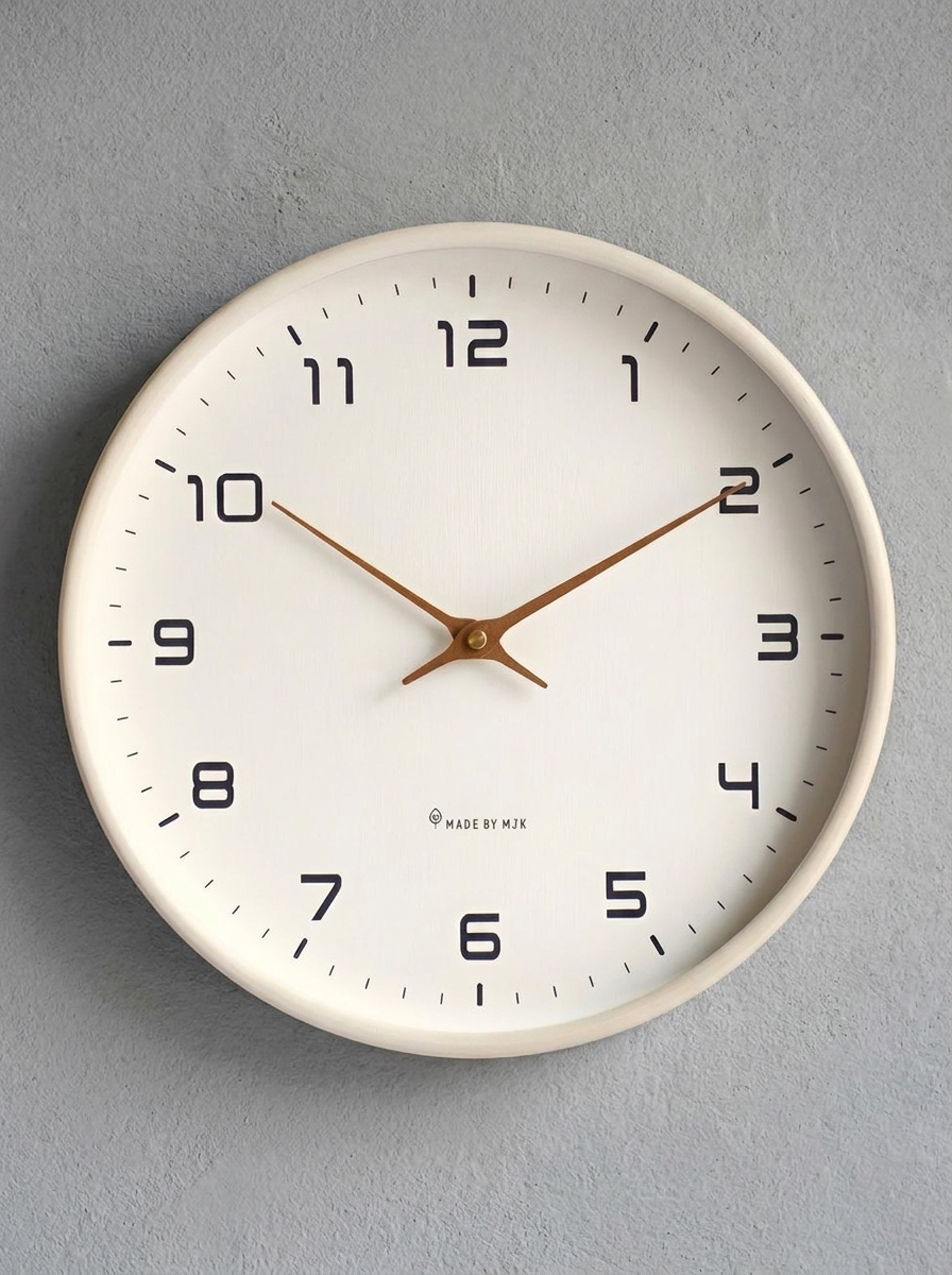 Wood Frame Nordic Wall Clock – Minimalist Design