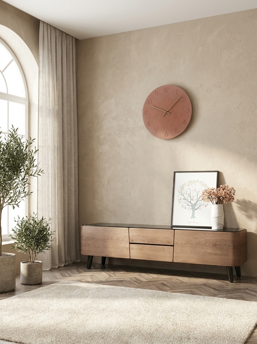 Nork Wood Wall Clock – Minimalist Scandinavian Design