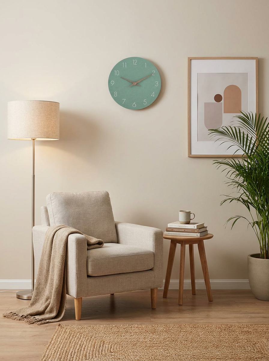 Nork Wood Wall Clock – Minimalist Scandinavian Design