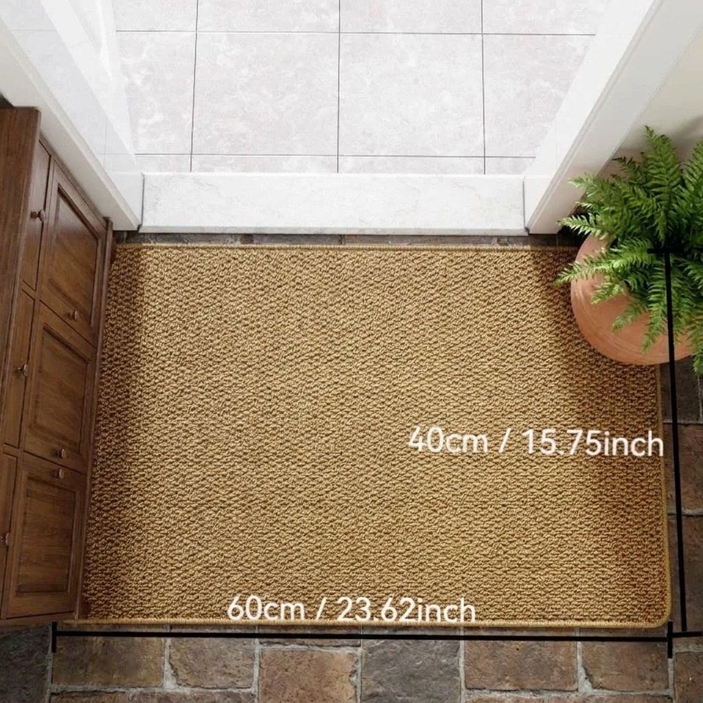 Faux Jute Natural Door Mat