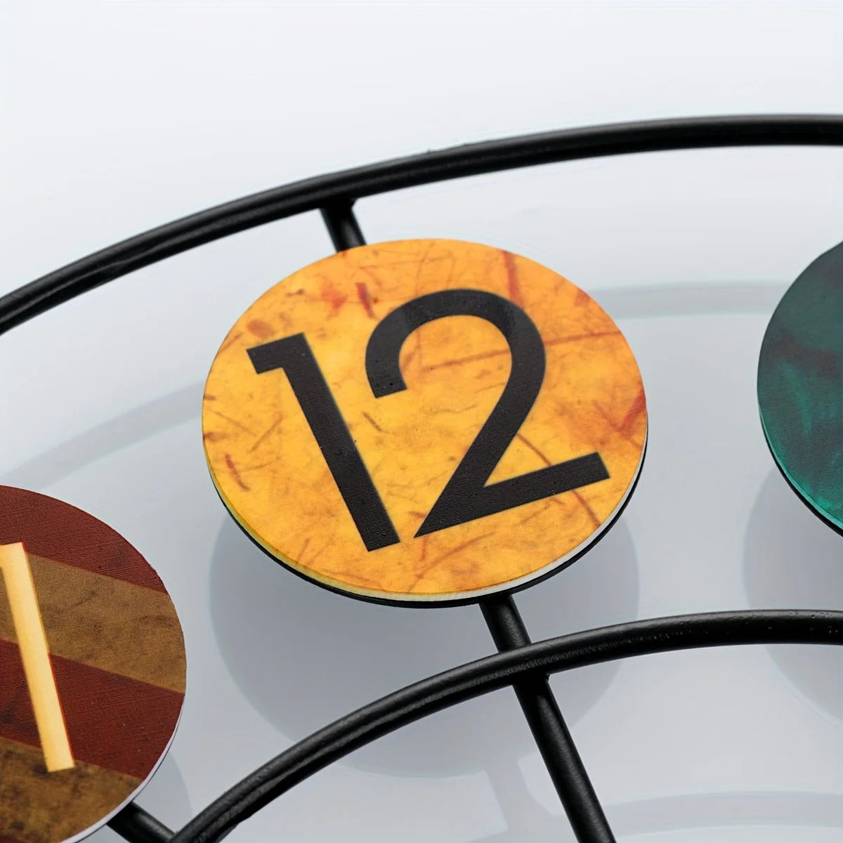 Iron Wall Clock – Colourful Retro Design