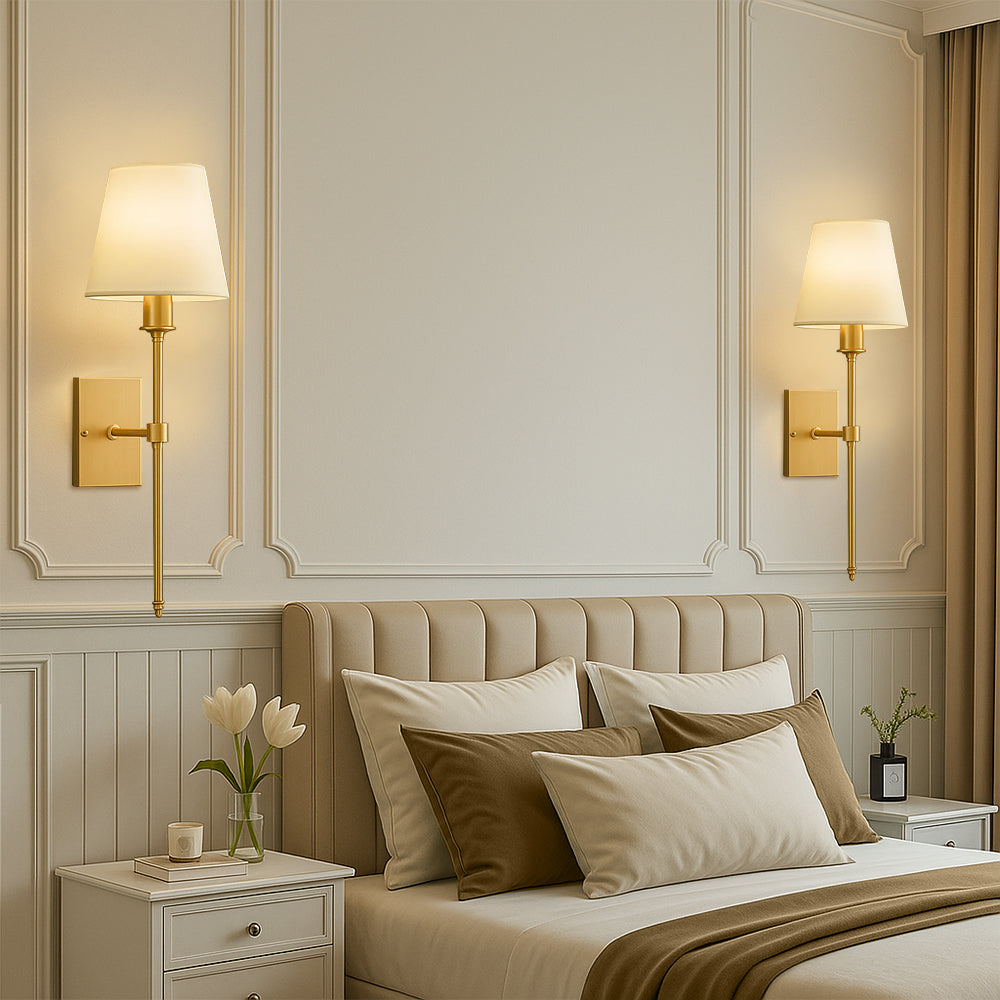 Fabric Shade Wall Lamp Set