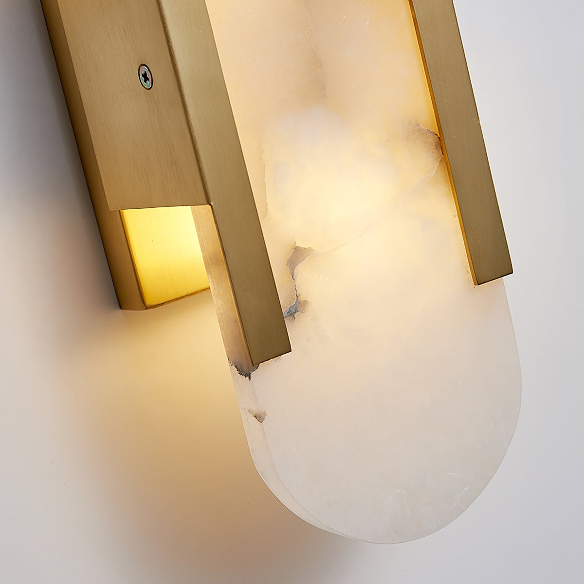 Marble Wall Light - Cylindrical Bedside Sconce