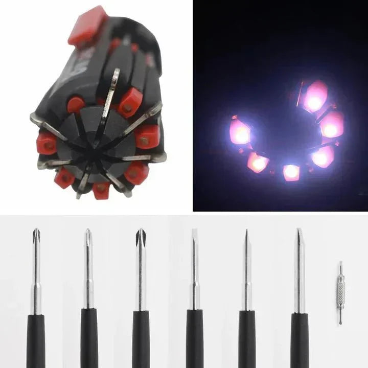 Folding LED Screwdriver