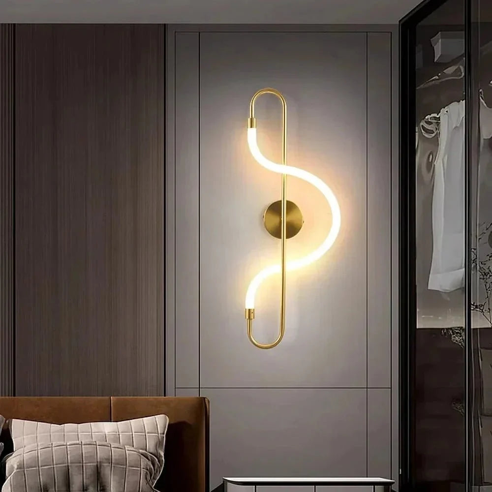 Gold Aluminium Wall Light