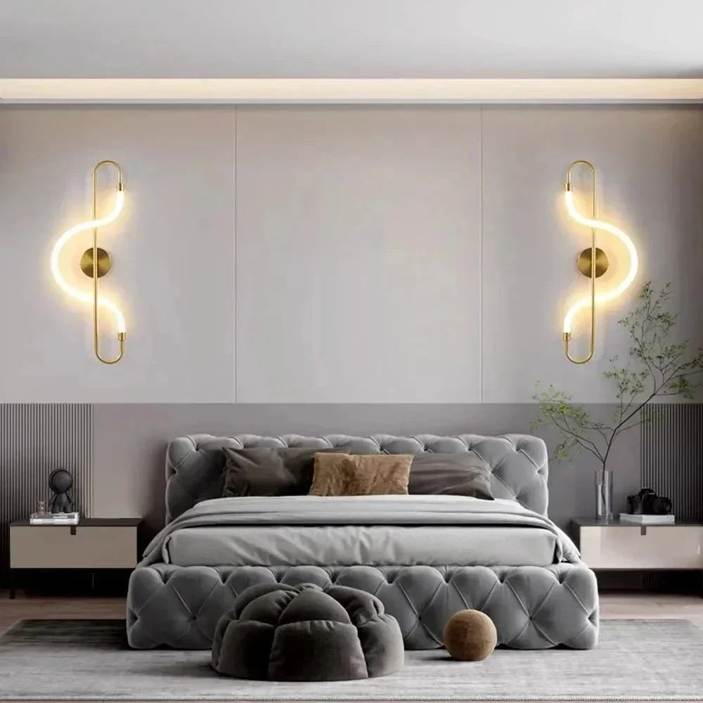 Gold Aluminium Wall Light