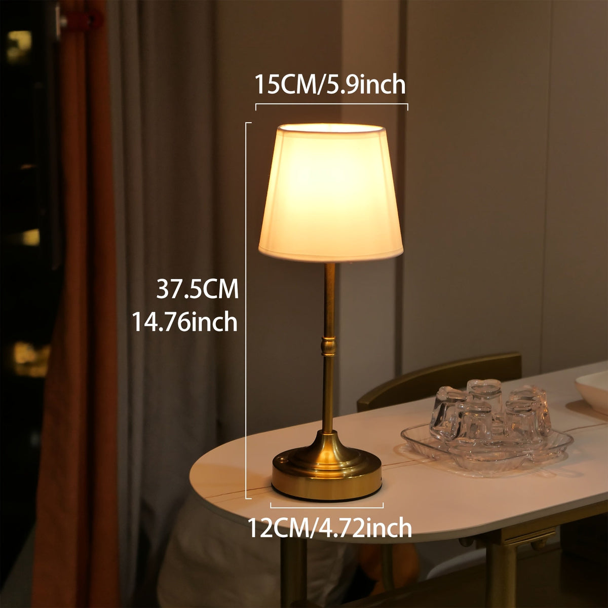 Dimmable Cordless Table Lamp – USB Rechargeable