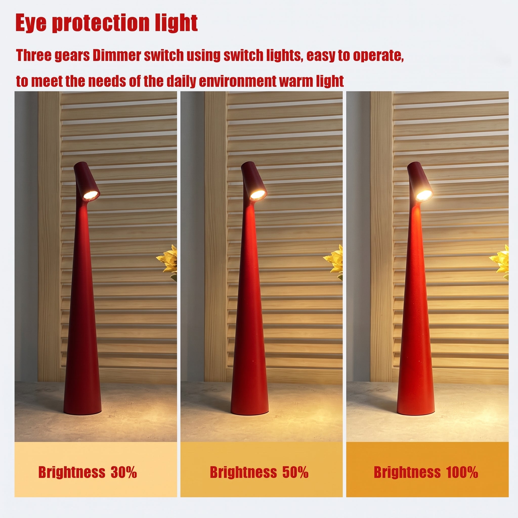 Glowora Rechargeable Touch Table Lamp