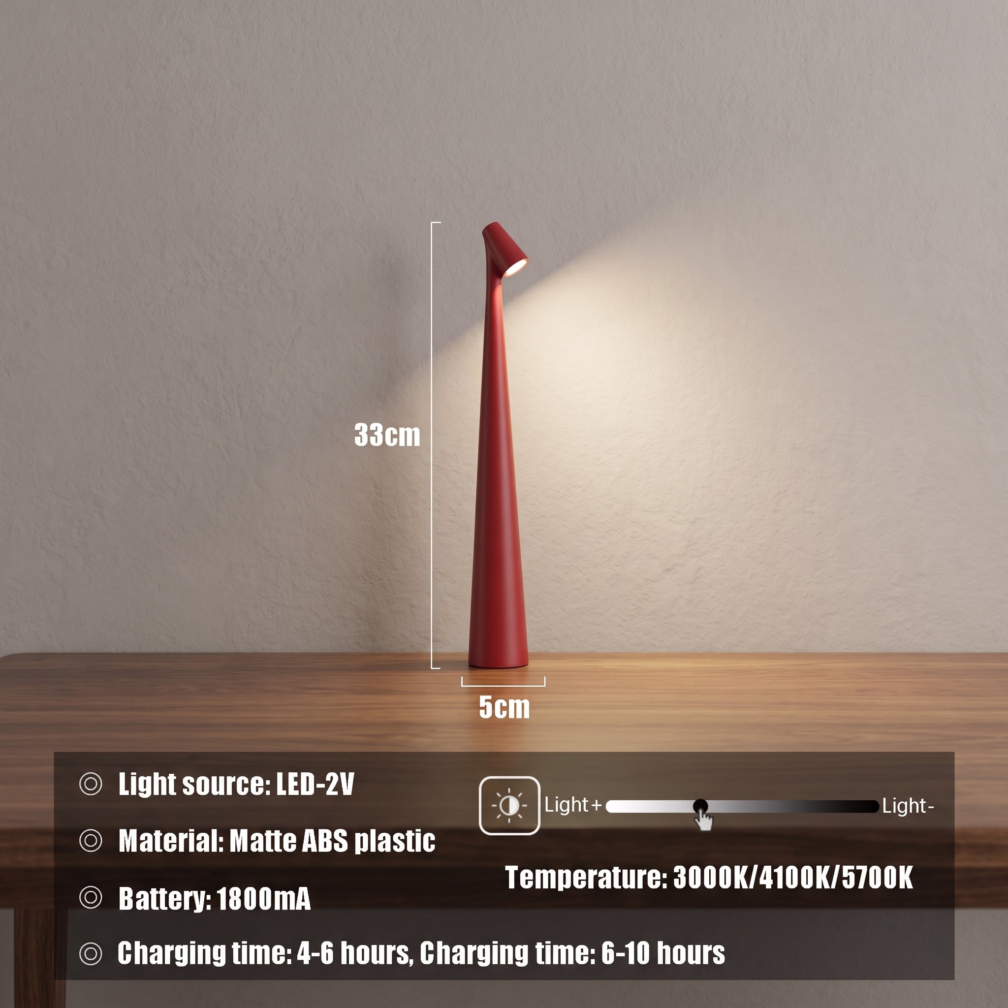 Glowora Rechargeable Touch Table Lamp