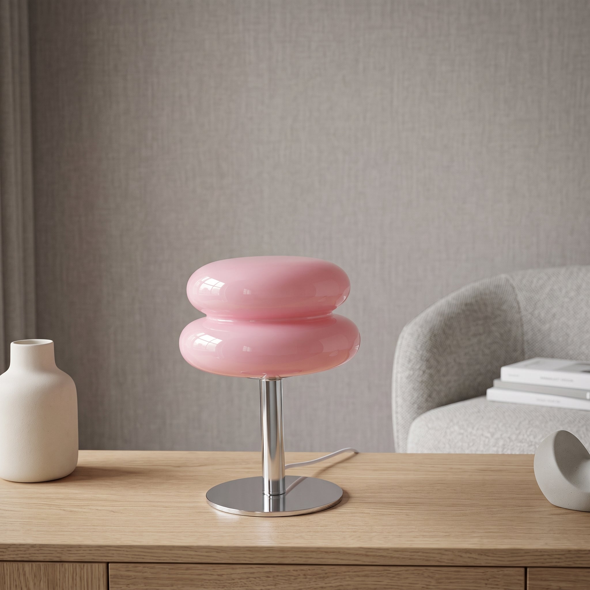 Italian Designer Glass Table Lamp