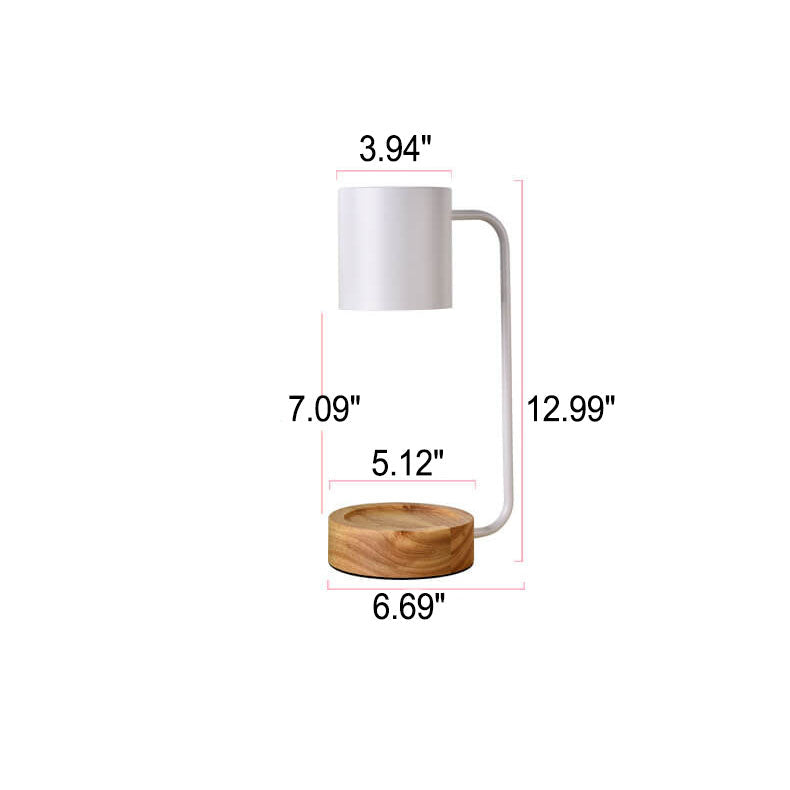 Wood Base Candle Warmer Lamp
