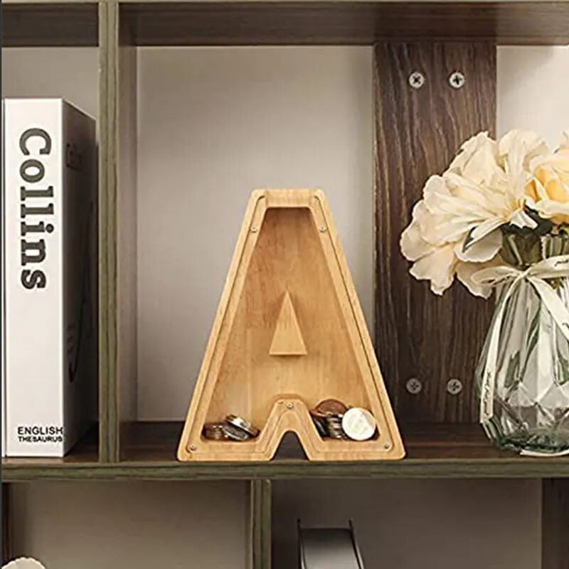 Wooden Letter Piggy Bank