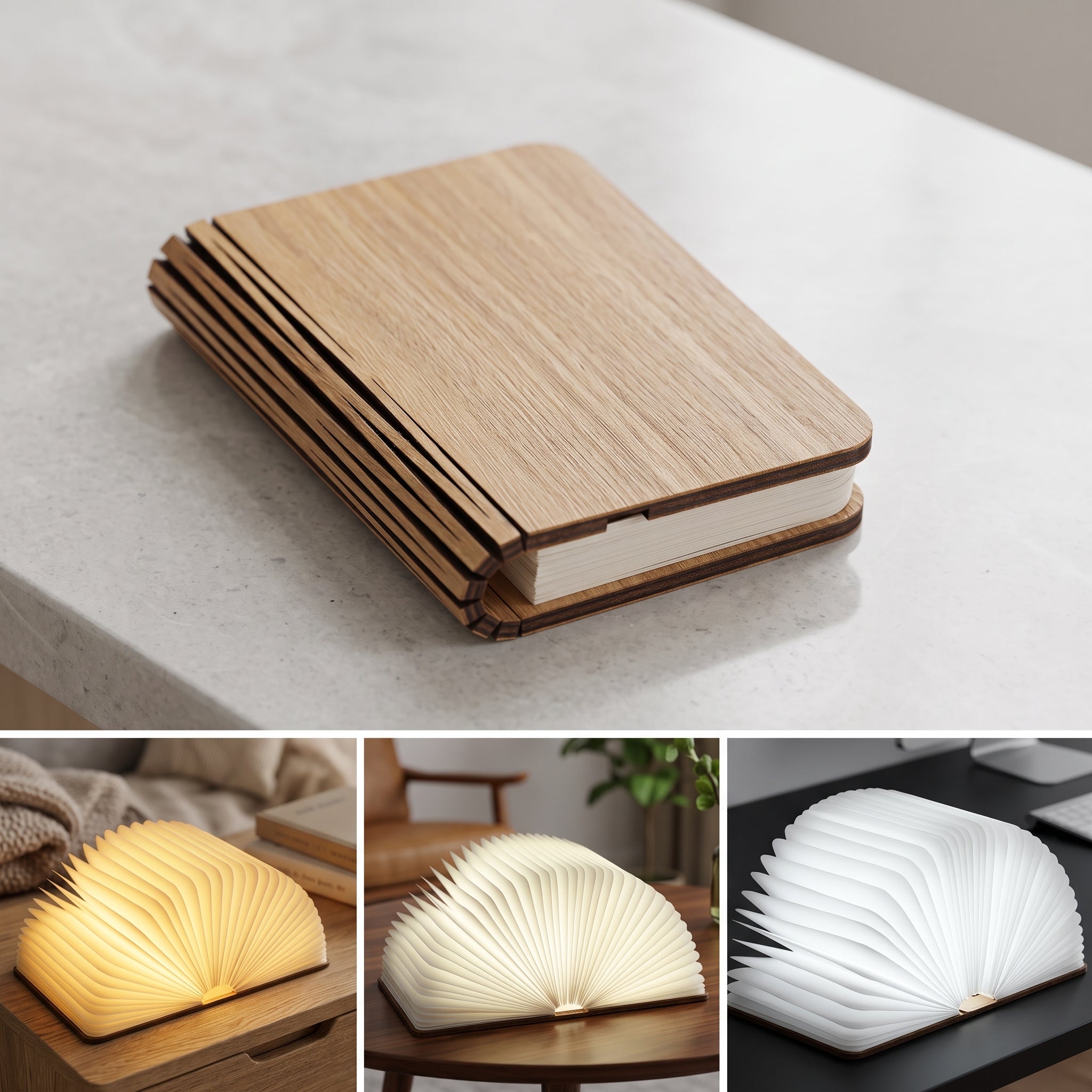 Lumibook Foldable Book-Style Table Lamp