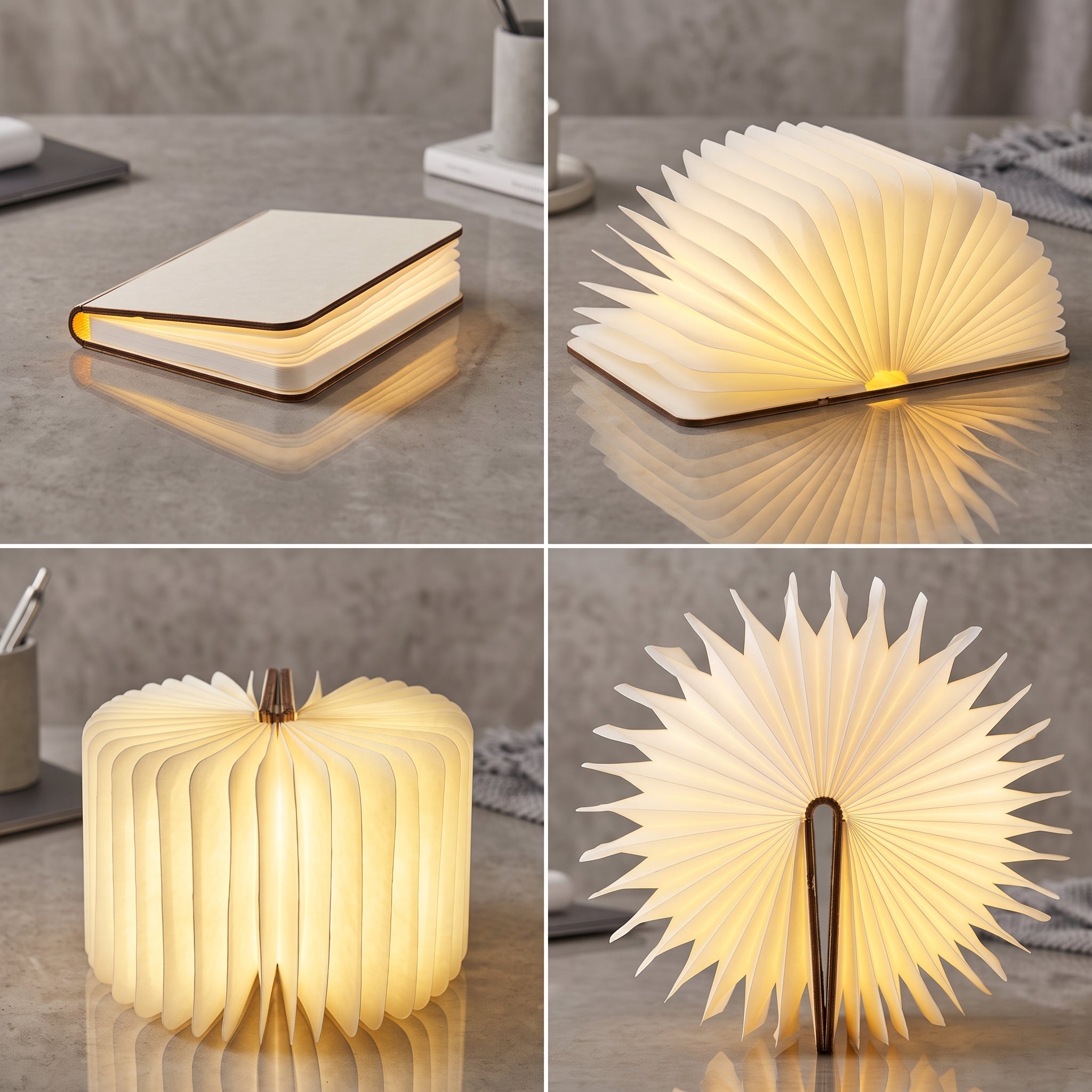 Lumibook Foldable Book-Style Table Lamp