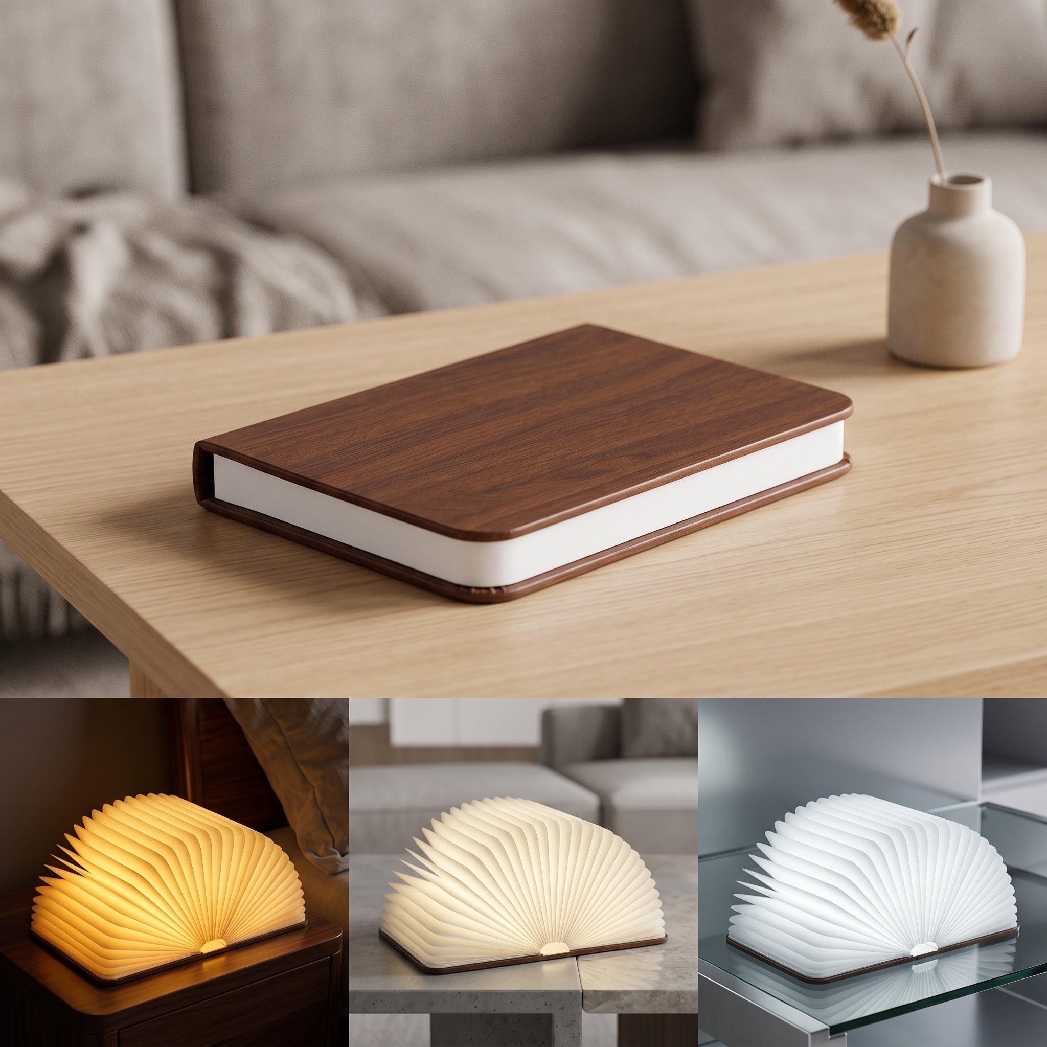 Lumibook Foldable Book-Style Table Lamp