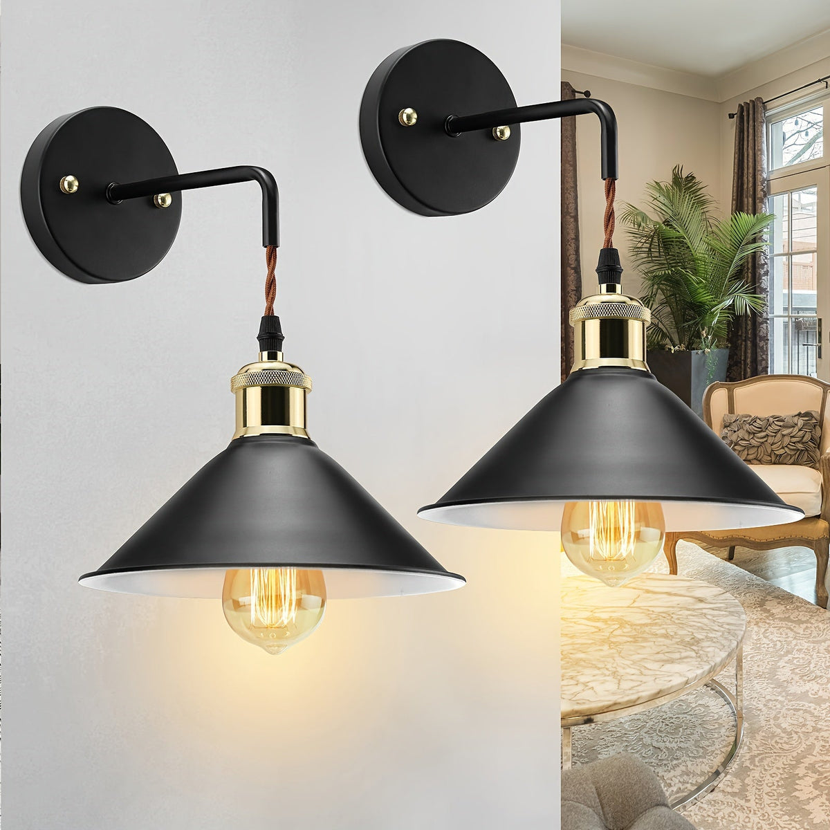 Modern Metal Wall Sconce – Industrial Oil-Rubbed Light Fixture