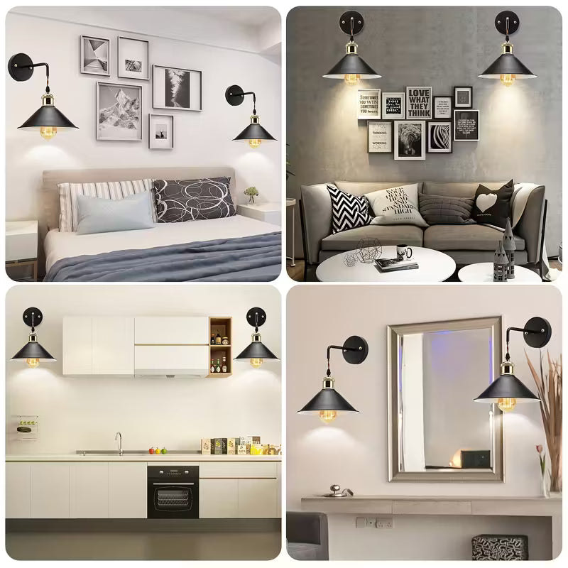 Modern Metal Wall Sconce – Industrial Oil-Rubbed Light Fixture