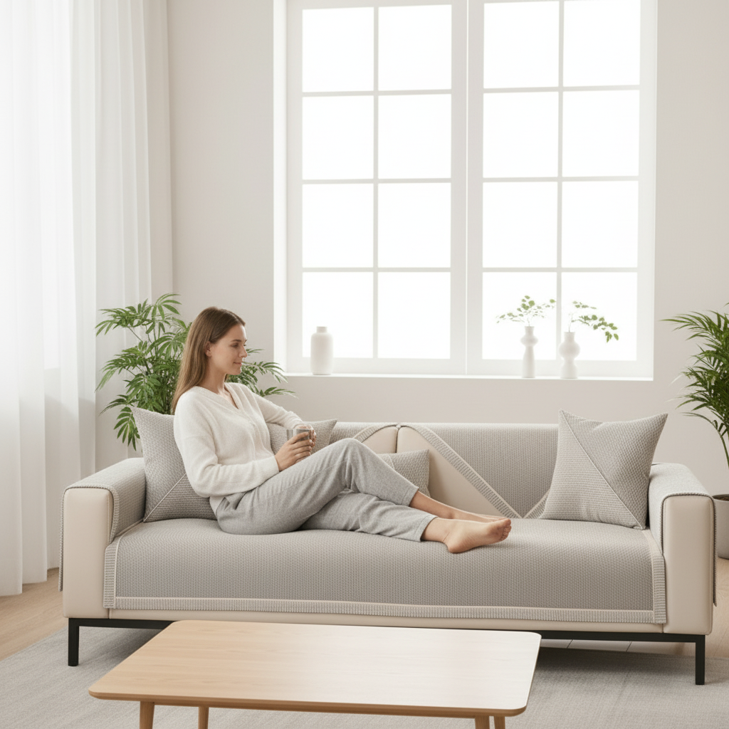 Cotton-Linen Sofa Cover