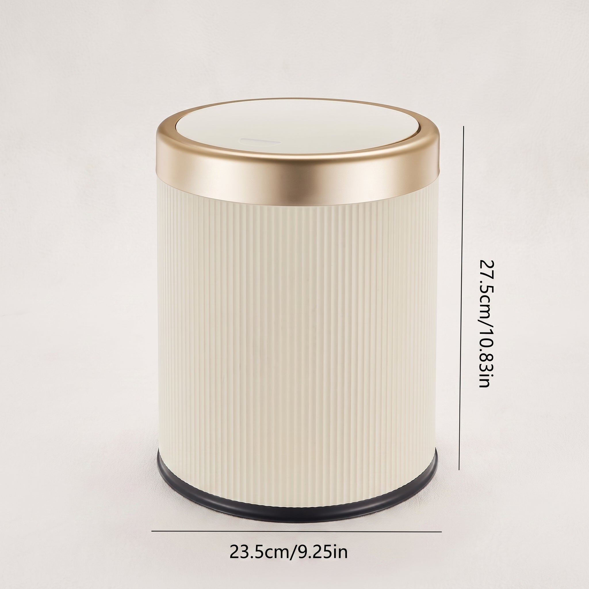Oval Luxury Trash Can – Press-Top Waste Bin