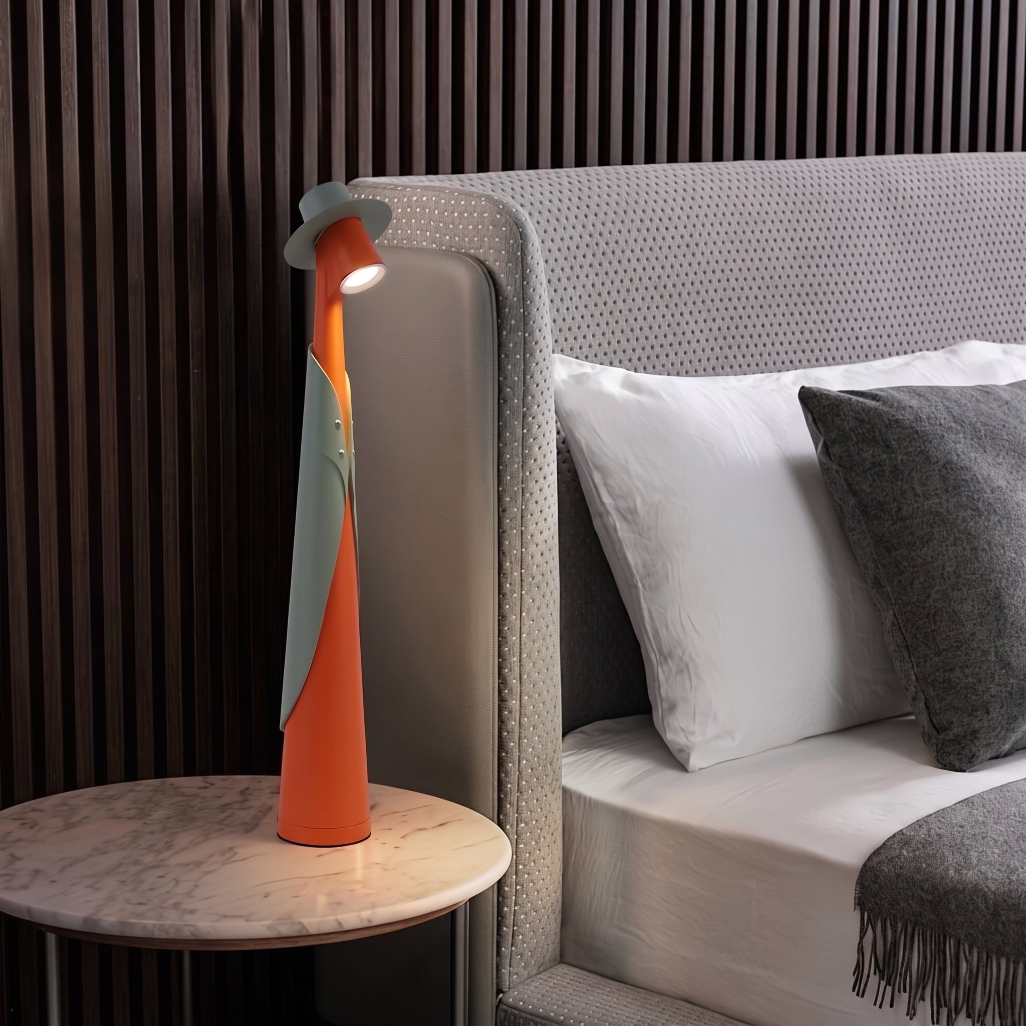 Sculptural Hat Figure LED Desk Lamp