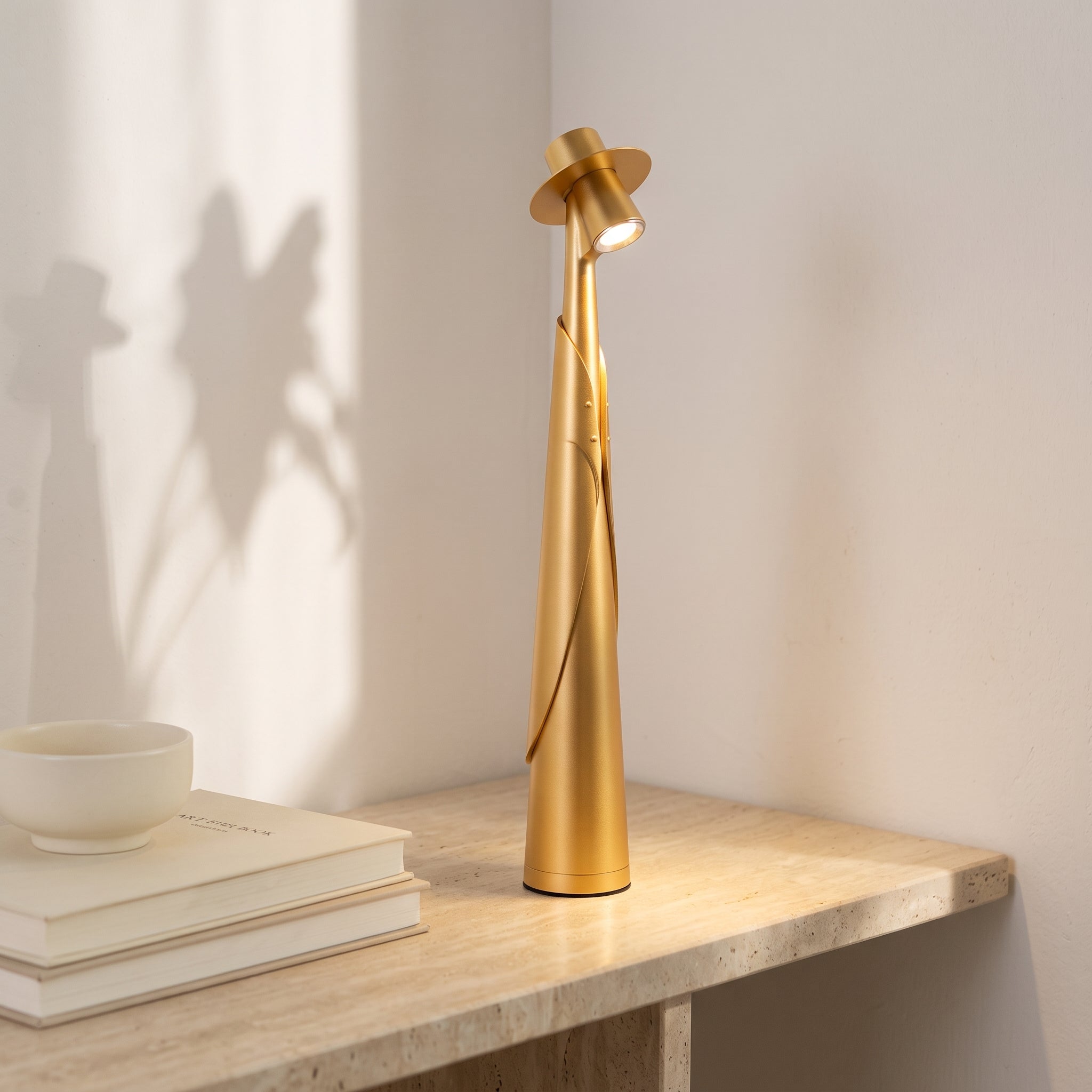 Sculptural Hat Figure LED Desk Lamp