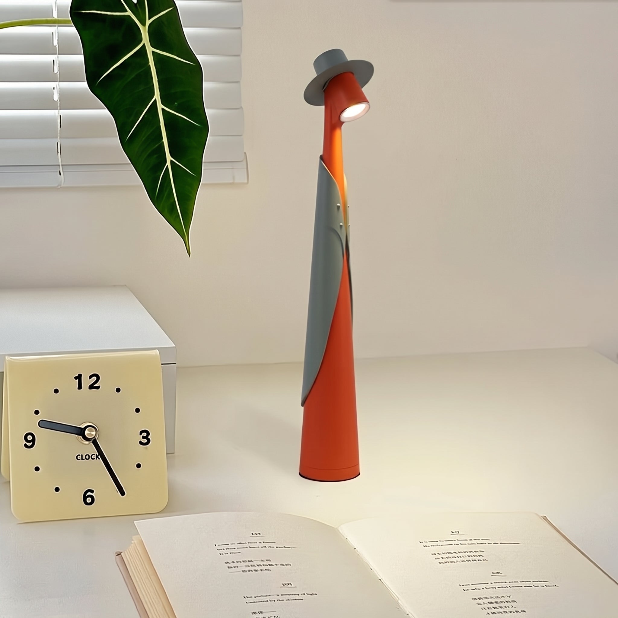 Sculptural Hat Figure LED Desk Lamp