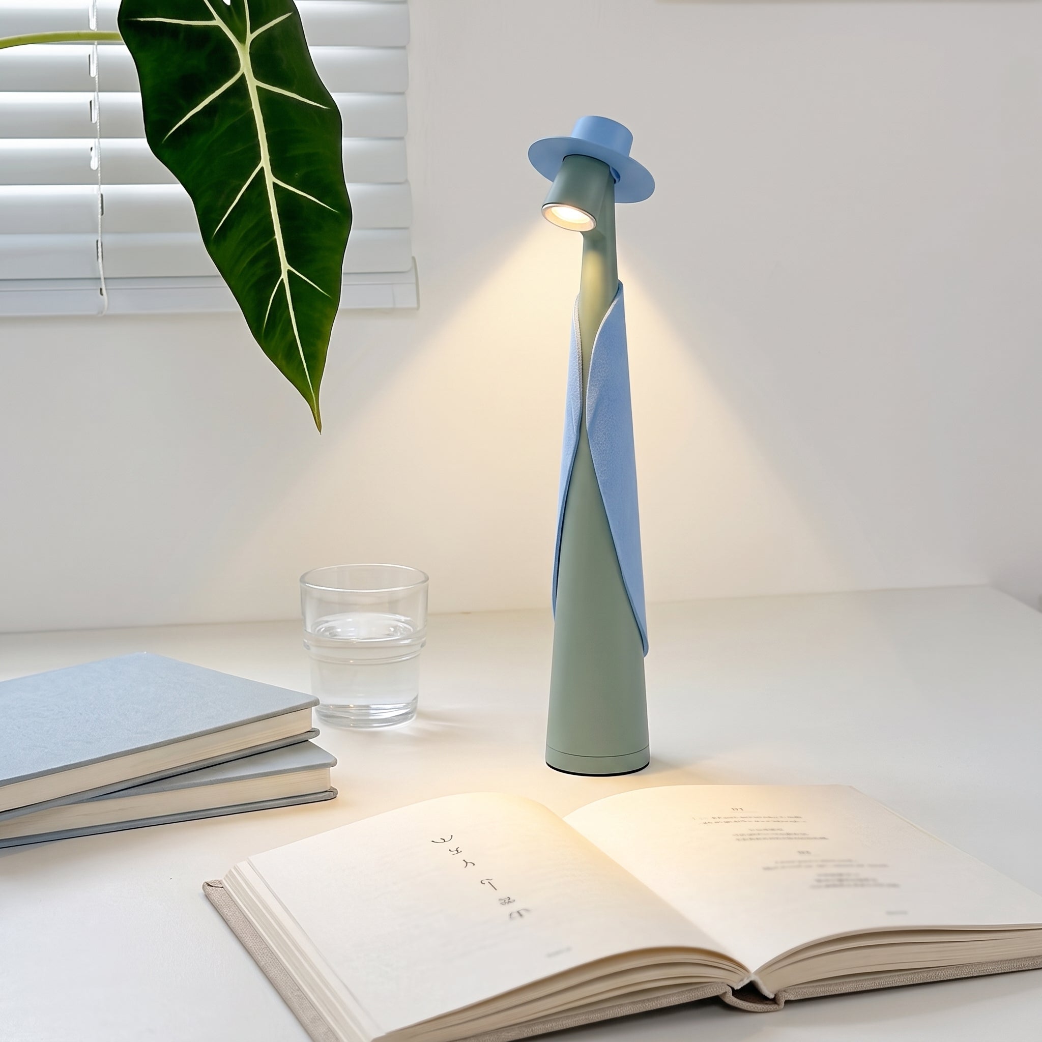 Sculptural Hat Figure LED Desk Lamp