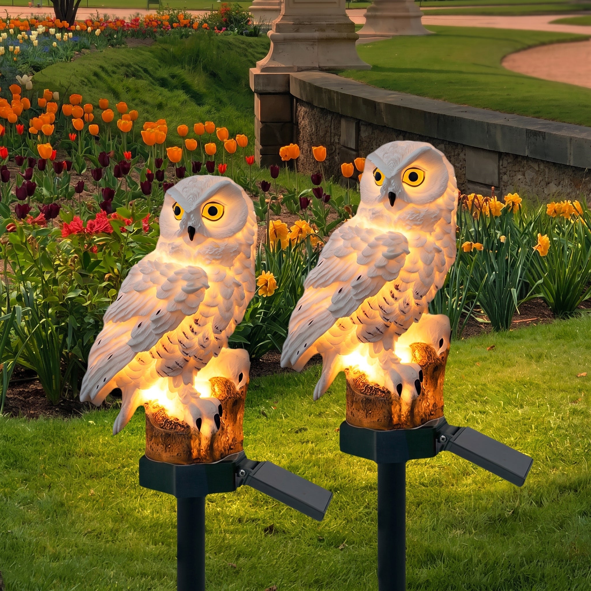 Solar Owl Garden Pathway Light